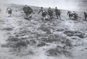 Greek Evzones advancing toward Turkish positions in 1921