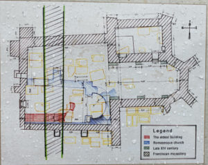 The layout of the Church of St Nicholas