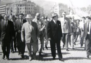 Tito and Khrushchev in Skopje